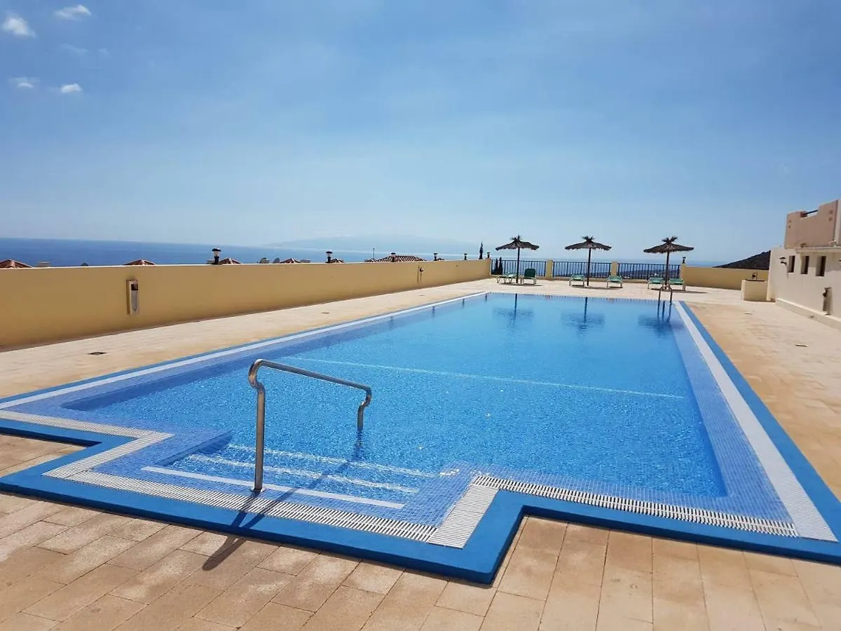 펜션 Villa Roque Del Conde With Fantastic Sea View, Terrace, Pool, Wifi, Sat-Tv, Garage 아데제
